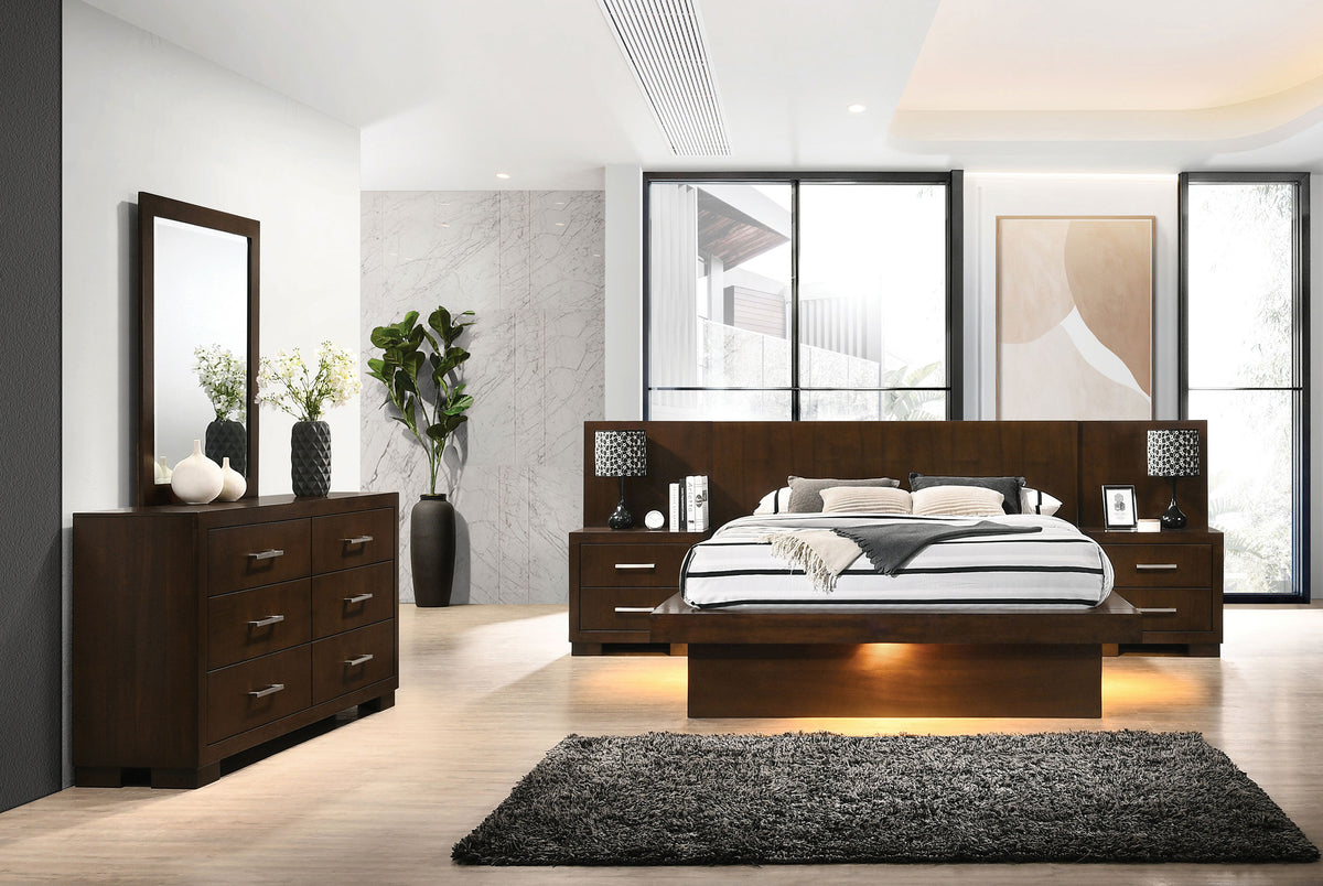 Jessica 5-piece Queen LED Bedroom Set Snow White