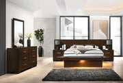Jessica 5-piece Queen LED Bedroom Set Snow White