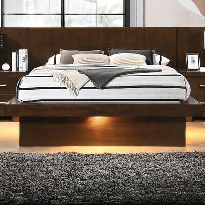 Estantería de almacenamiento con LED Jessica, color cama capuchino