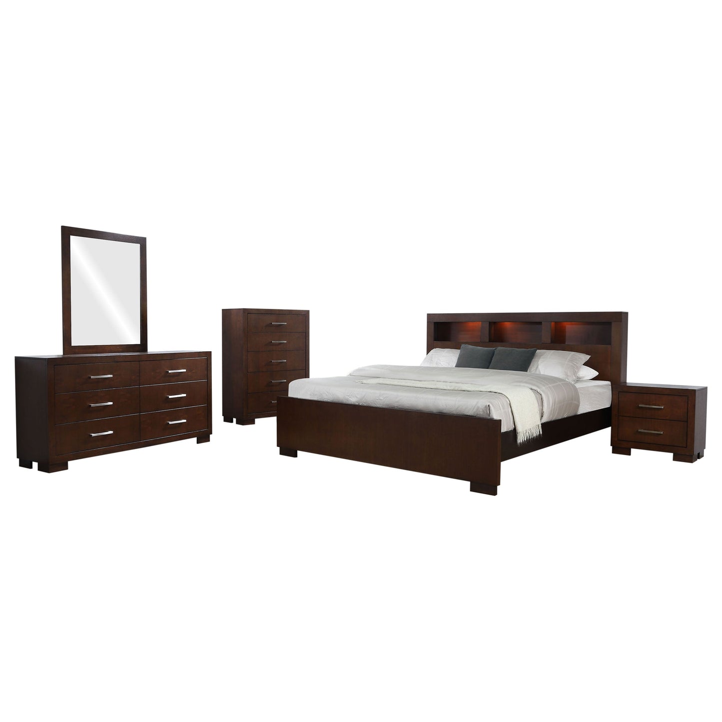 Conjunto de dormitorio Jessica Cappuccino