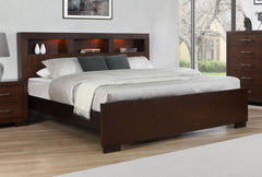 Estantería de almacenamiento con LED Jessica, color cama capuchino