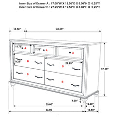 Barzini 7-Drawer Dresser