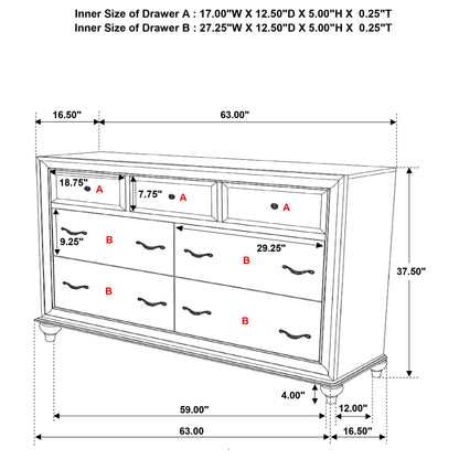 Barzini 7-Drawer Dresser