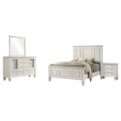 Sandy Beach  Bedroom Set Cream White
