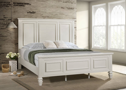 Sandy Beach 63-inch  Panel Bed Cream White