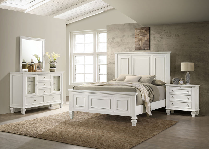 Sandy Beach  Bedroom Set Cream White