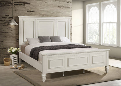 Sandy Beach 63-inch  Panel Bed Cream White