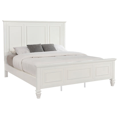 Sandy Beach 63-inch  Panel Bed Cream White