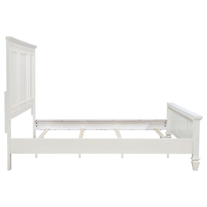 Sandy Beach 63-inch  Panel Bed Cream White