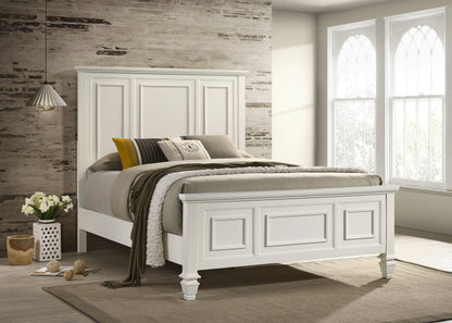 Sandy Beach 63-inch  Panel Bed Cream White