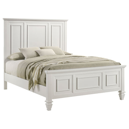Sandy Beach 63-inch  Panel Bed Cream White