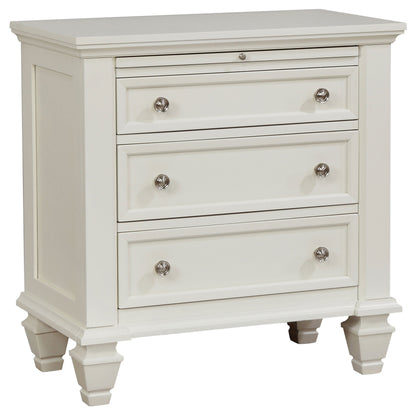 Sandy Beach 3-drawer Nightstand Black