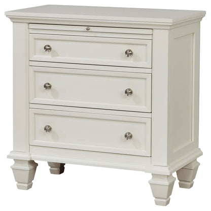 Sandy Beach 3-drawer Nightstand Black