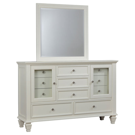 Sandy Beach 11-drawer Dresser Cream White