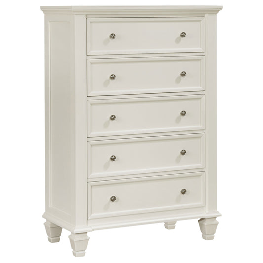 Sandy Beach 5-drawer Bedroom Chest Black