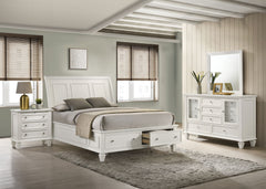 Sandy Beach  Bedroom Set Cream White