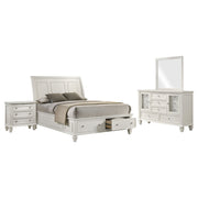 Sandy Beach  Bedroom Set Cream White