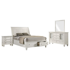 Sandy Beach  Bedroom Set Cream White