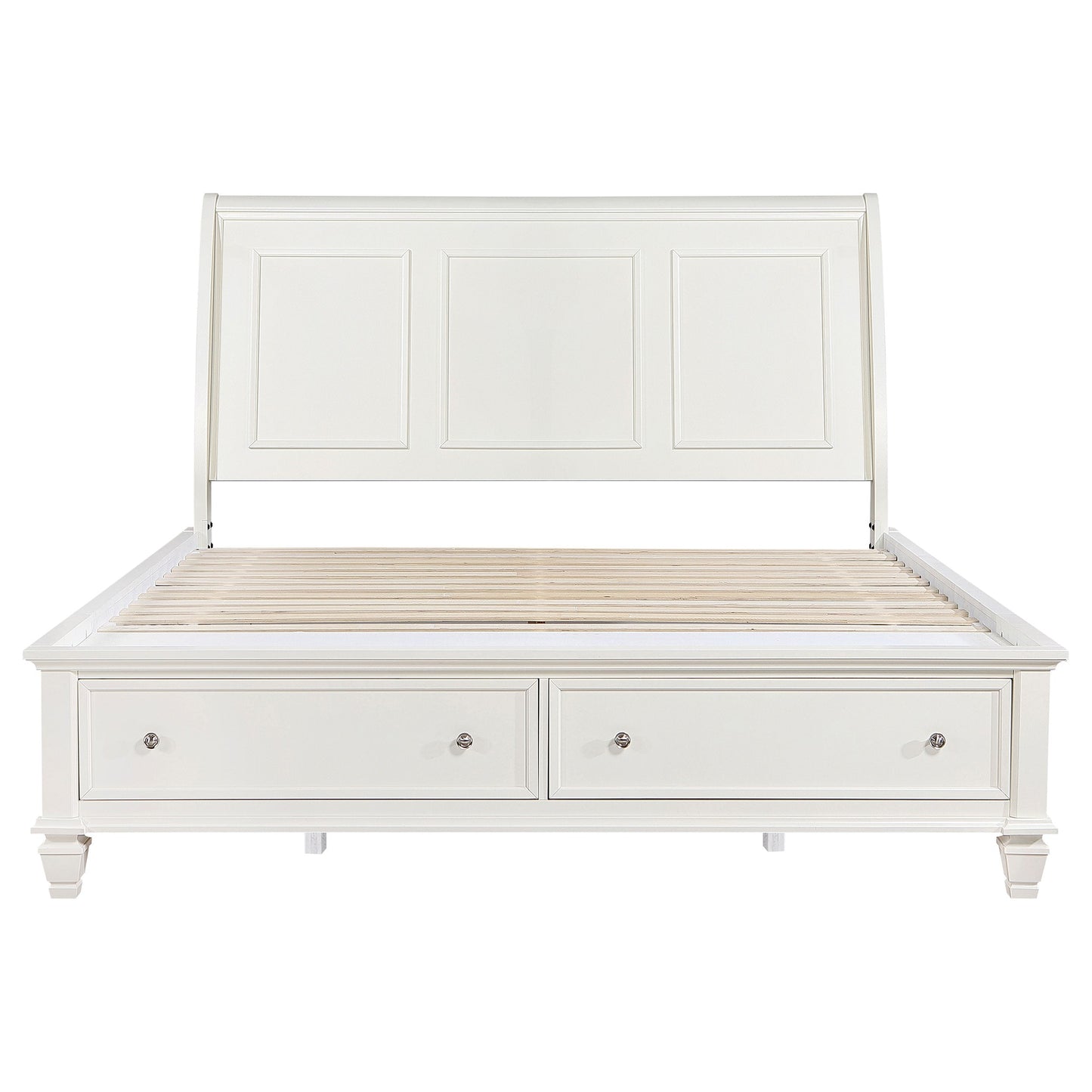 Sandy Beach 63-inch  Panel Bed Cream White