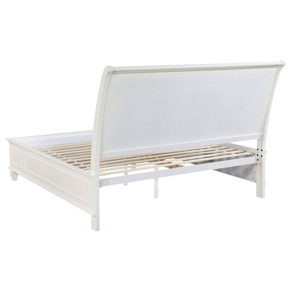Sandy Beach 63-inch  Panel Bed Cream White