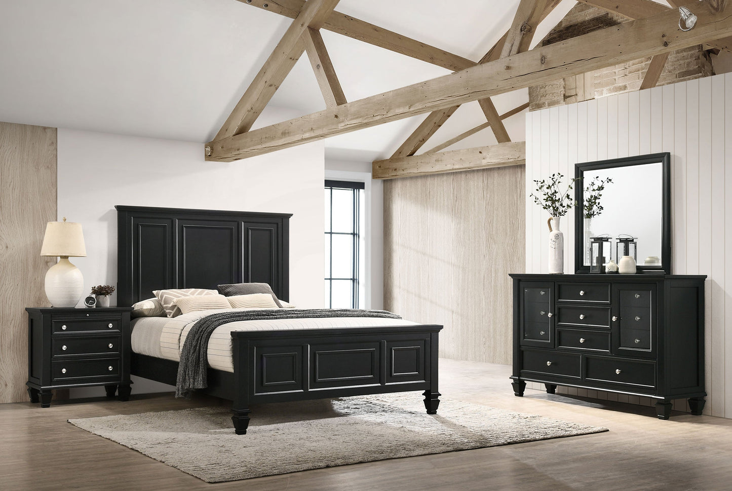 Sandy Beach  Bedroom Set Black