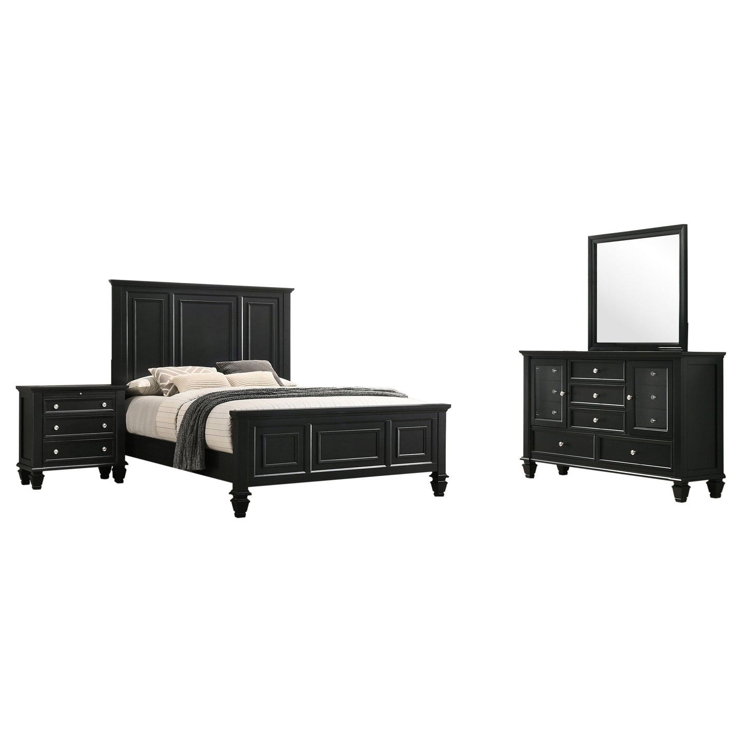 Sandy Beach  Bedroom Set Black