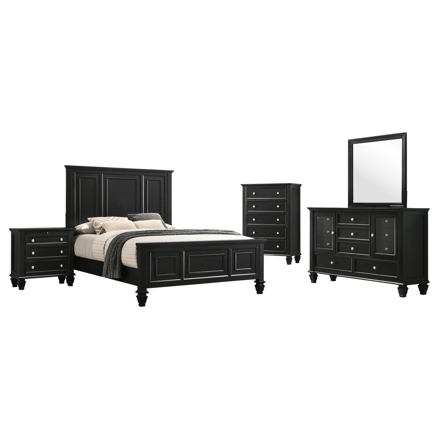 Sandy Beach  Bedroom Set Black