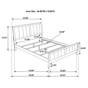 Cama Carlton con paneles de madera – Acabado capuchino