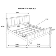 Cama Carlton con paneles de madera – Acabado capuchino