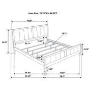 Cama Carlton con paneles de madera – Acabado capuchino