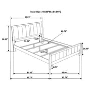 Cama Carlton con paneles de madera – Acabado capuchino
