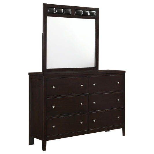Carlton 6-Drawer Dresser Cappuccino