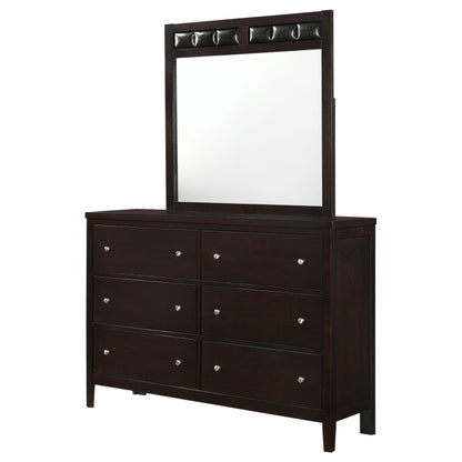 Carlton 6-Drawer Dresser Cappuccino