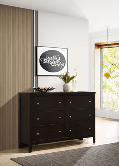 Carlton 6-Drawer Dresser Cappuccino