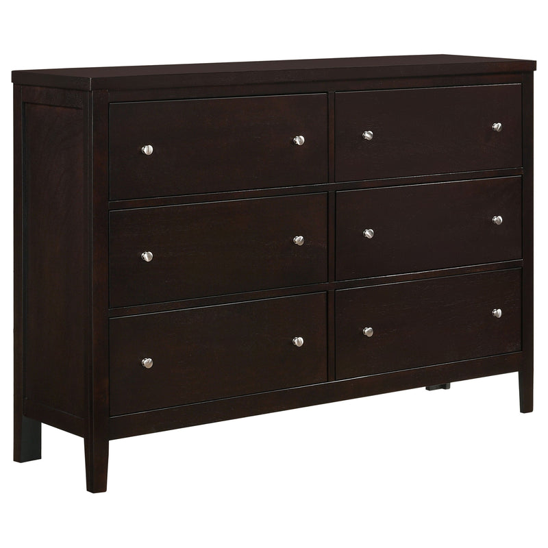 Carlton 6-Drawer Dresser Cappuccino