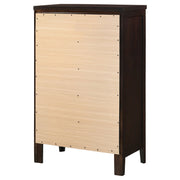 Cómoda de dormitorio Carlton de 5 cajones color capuchino