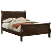 Cama Louis Philippe de 119 cm con paneles tipo trineo, color blanco