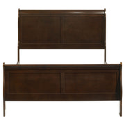 Cama Louis Philippe de 119 cm con paneles tipo trineo, color blanco