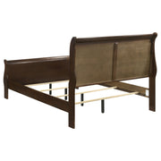 Cama Louis Philippe de 119 cm con paneles tipo trineo, color blanco