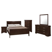 Conjunto de dormitorio Louis Philippe Cappuccino