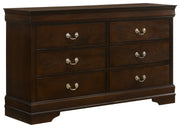 Conjunto de dormitorio Louis Philippe Cappuccino