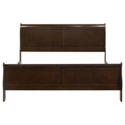 Cama Louis Philippe de 119 cm con paneles tipo trineo, color blanco