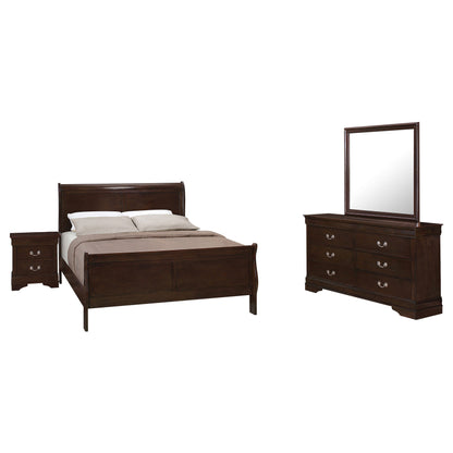 Louis Philippe  Bedroom Set Cappuccino