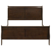 Cama Louis Philippe de 119 cm con paneles tipo trineo, color blanco