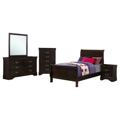 Louis Philippe  Bedroom Set Cappuccino