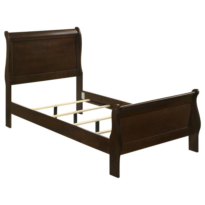 Louis Philippe Wood Twin Sleigh Bed