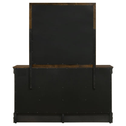 Louis Philippe 6-drawer Dresser and Mirror White