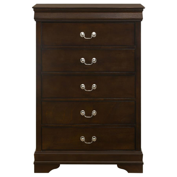 Louis Philippe 5-drawer Chest with Silver Bails