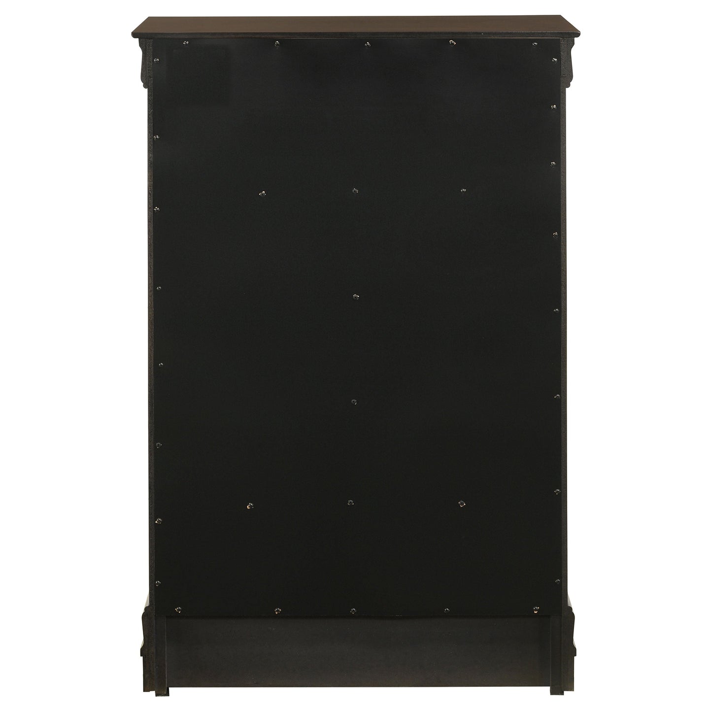 Cómoda de dormitorio Louis Philippe de 5 cajones en color capuchino