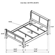 Cama Louis Philippe de 119 cm con paneles tipo trineo, color blanco